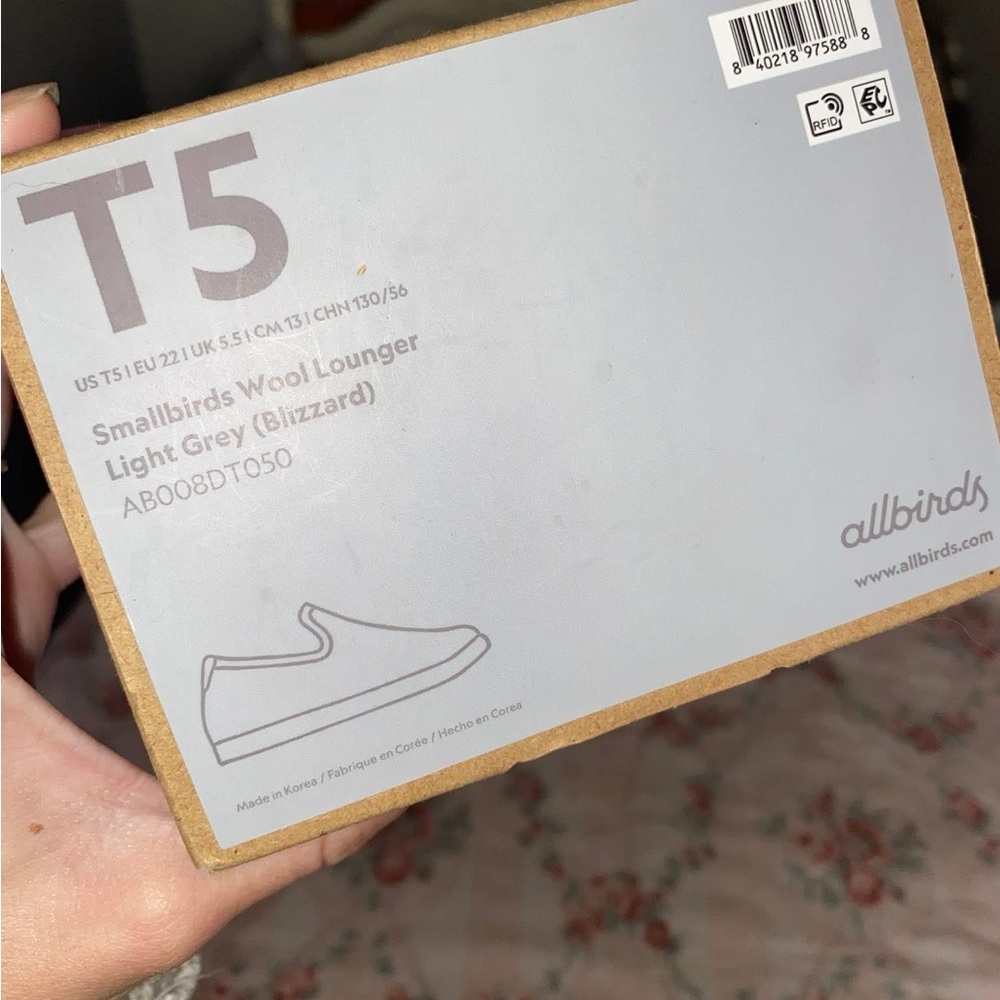 Allbirds Wool Slip-On in Gray and Pink